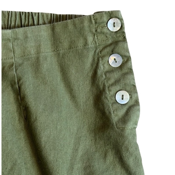 Cut Loose Linen Blend Pull-On Cropped Pants size XL - Picture 2 of 8